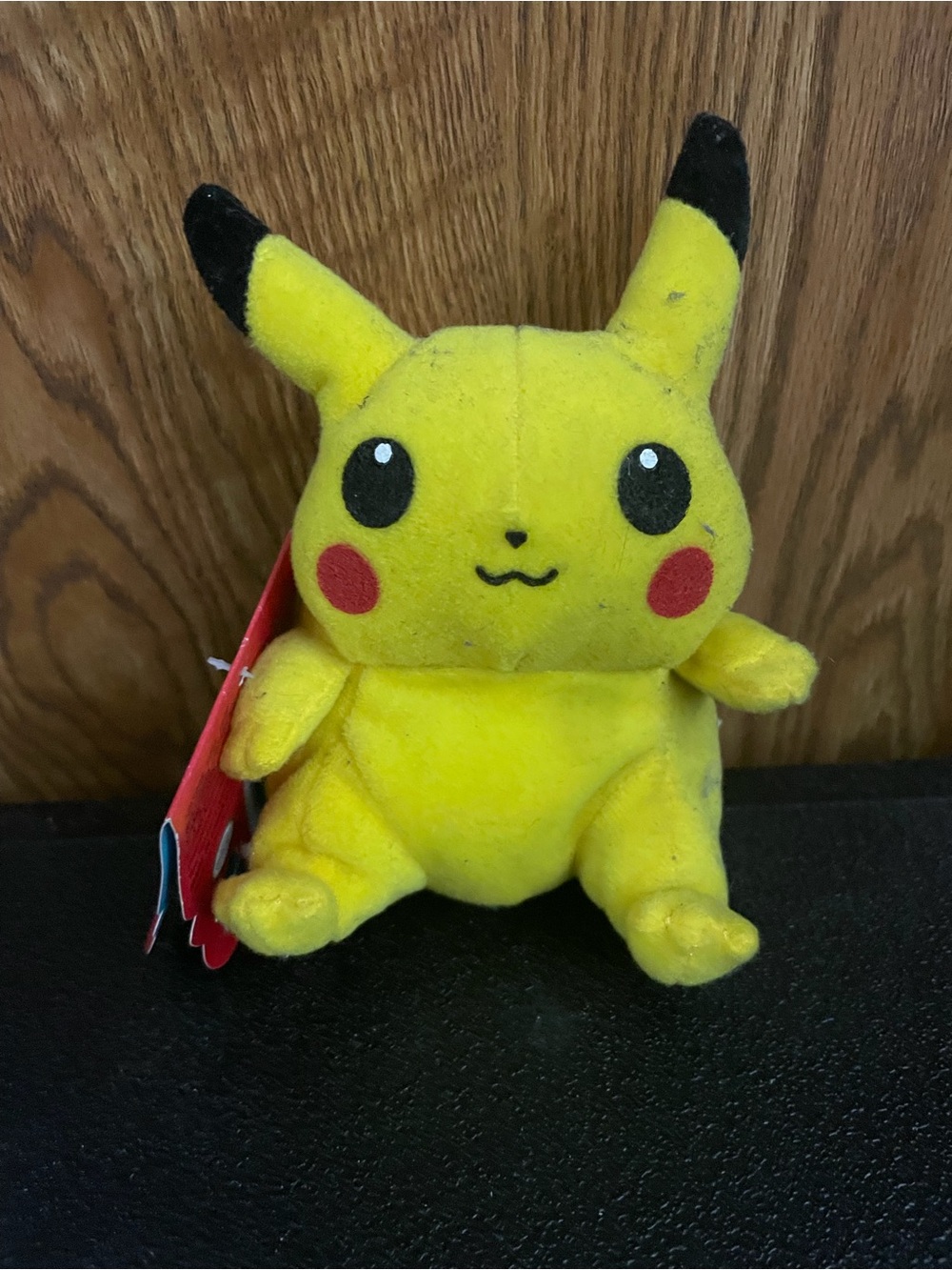 Pokemon Pikachu Yellow Plush with Black Ear Tips and Red Cheeks